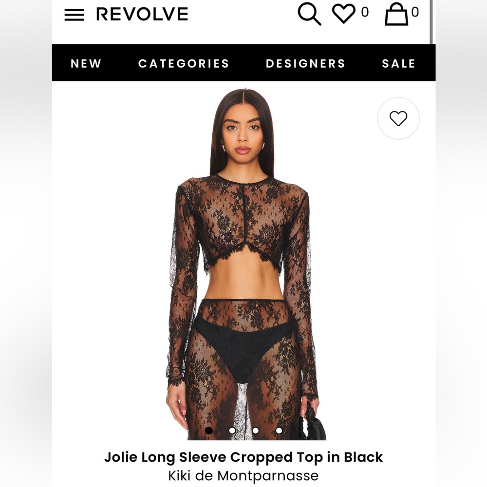 Kiki de Montparnasse Jolie lace-detailing top, Size XS